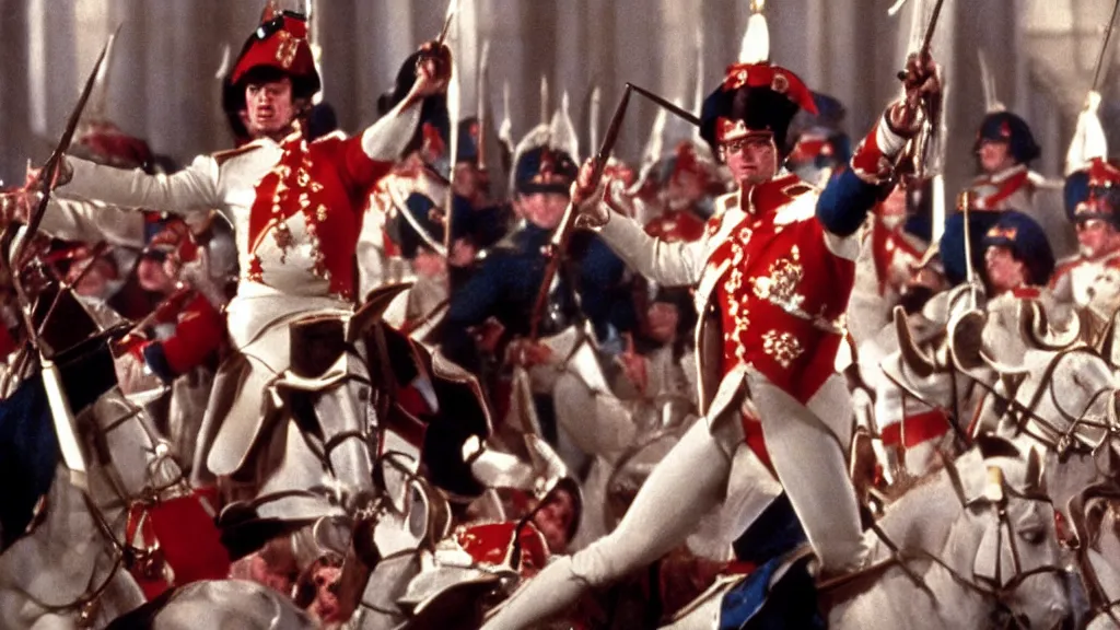 Prompt: still from the movie napoleon by stanley kubrick, 1 9 7 5, cinematic lighting, ultra realistic, panavision, wide screen, vibrant color, seventies cinema, vintage, historical drama