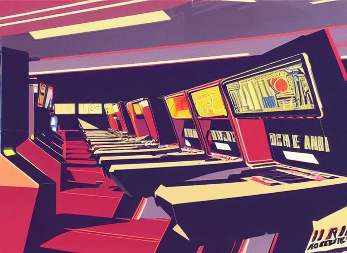 Prompt: arcade,1980s,8K, by syd mead