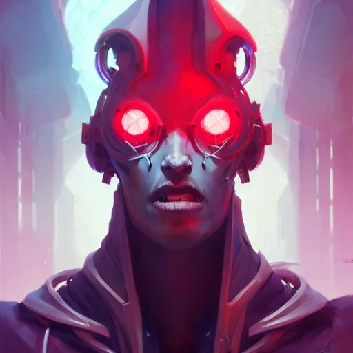 Image similar to a portrait of a cybernetic demonic duke of hell, cyberpunk concept art by pete mohrbacher and guweiz and wlop and artgerm and josan gonzalez and syd mead, digital art, highly detailed, intricate, sci - fi, sharp focus, trending on artstation hq, deviantart, unreal engine 5, 4 k uhd image