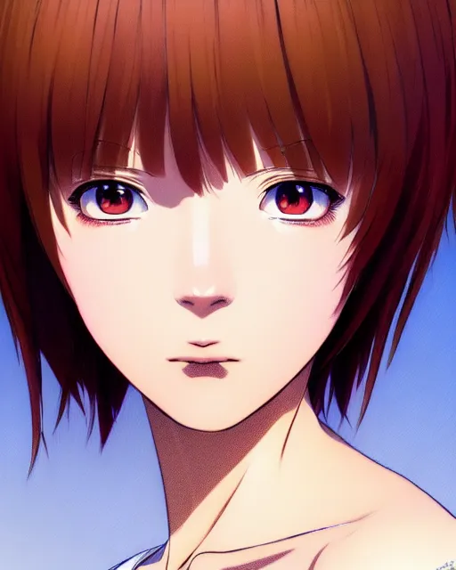 Image similar to portrait Anime as ennifer Morrison girl cute-fine-face, brown-red-hair pretty face, realistic shaded Perfect face, fine details. Anime. realistic shaded lighting by Ilya Kuvshinov katsuhiro otomo ghost-in-the-shell, magali villeneuve, artgerm, rutkowski, WLOP Jeremy Lipkin and Giuseppe Dangelico Pino and Michael Garmash and Rob Rey