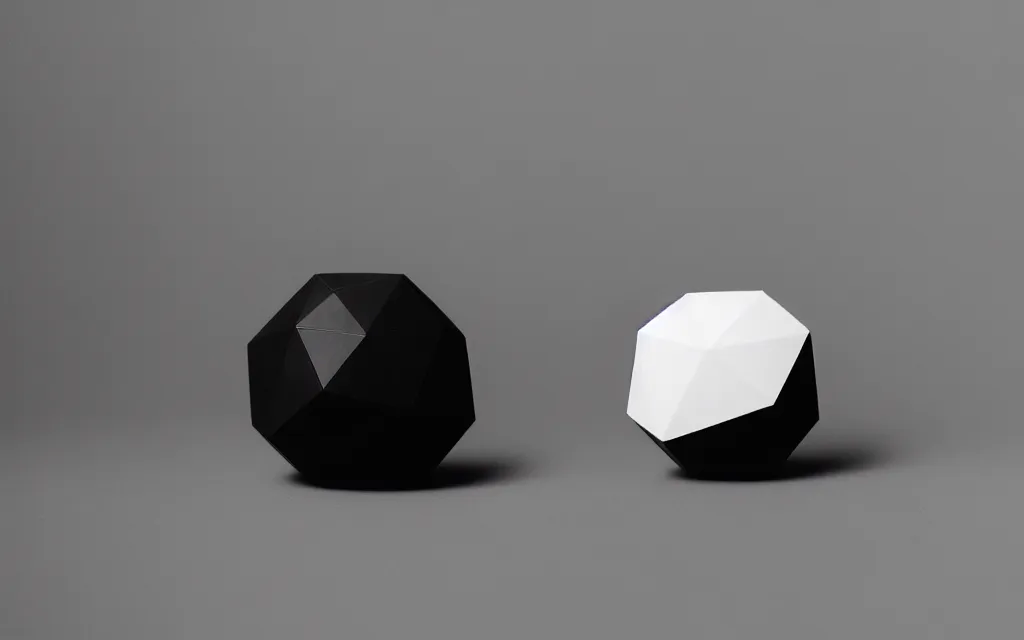 Image similar to one black sphere | one black cube | one black pyramid, on a white background