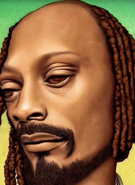 Image similar to a very high resolution image from a new movie, snoop dogg. drawn by leonardo da vinci. mountains, directed by wes anderson