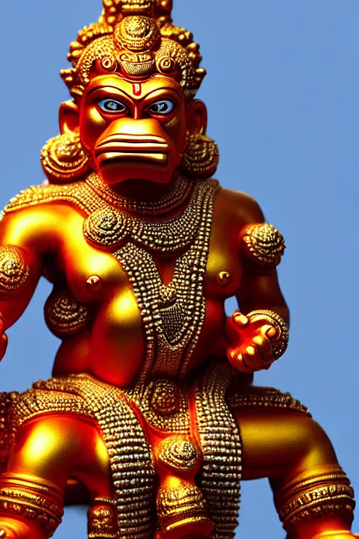 Image similar to high quality 3 d baroque biomorphic hanuman! buildings in mumbai!!, highly detailed, cinematic smooth, berenice abbott & john j. park, dramatic morning light, very wide shot, high angle, uhd 8 k, sharp focus