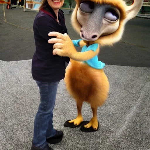 Prompt: sid from ice age dancing with sid lady from ice age