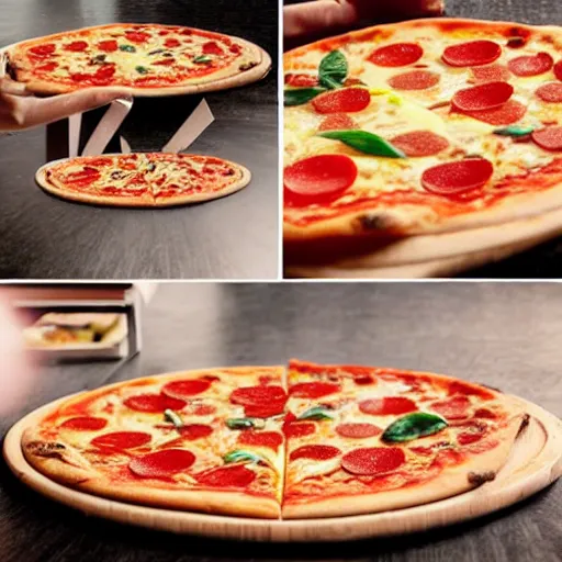 Image similar to a pizza as a portal to another dimension