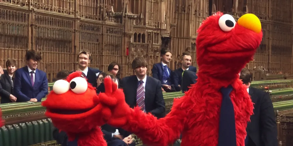 Prompt: elmo in the house of commons