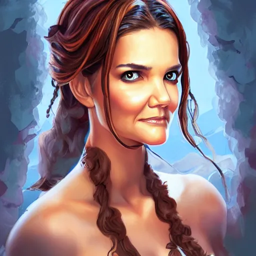 Prompt: katie holmes as a pirate, digital illustration, by artgerm,