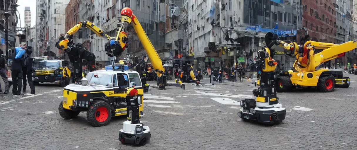 Image similar to rescue robot, disaster in the city