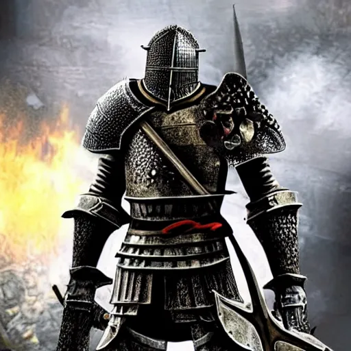 Prompt: knight in Dark Souls