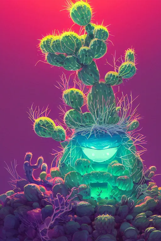 Image similar to roots cactus sushi cristal smurf ghost creature animal sushi cristal very big eye roots cactus elemental flush of force nature micro world fluo fishscale, behance hd by jesper ejsing, by rhads, makoto shinkai and lois van baarle, ilya kuvshinov, rossdraws radiating a glowing aura global illumination ray tracing hdr