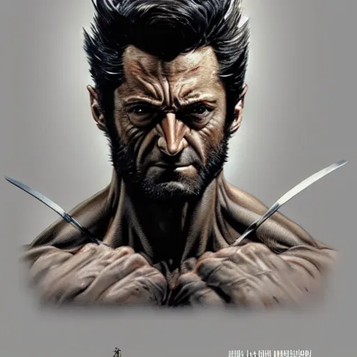 Image similar to very detailed masterpiece painting of wolverine from x - men : the animated series ( 1 9 9 2 ), portrait, artstation, concept art by greg rutkowski