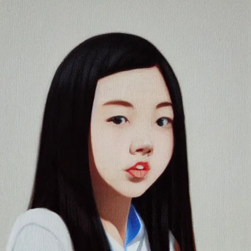 Image similar to a high detail portrait of high school girl by makoto sinkai, in simple background, CLIP STADIO, mad painting