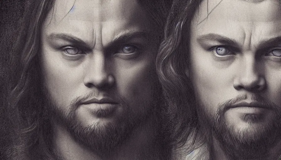 Prompt: Leonardo di Caprio is Leonardo da Vinci, hyperdetailed, artstation, cgsociety, 8k