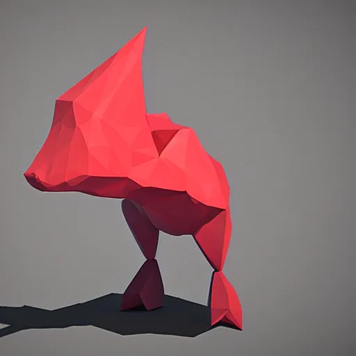 Image similar to low poly alien