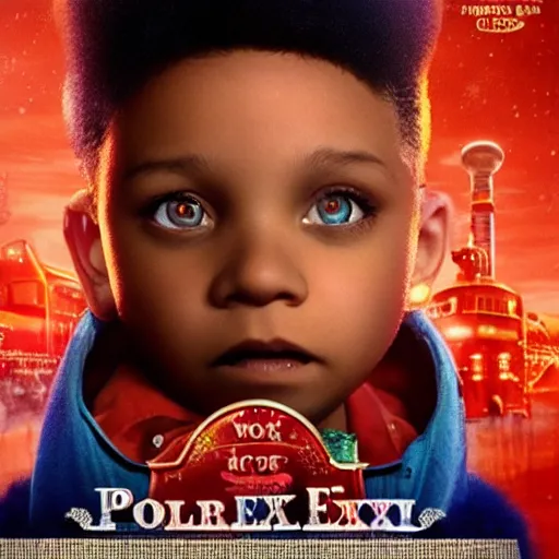 Image similar to the weeknd as a child in the movie the polar express