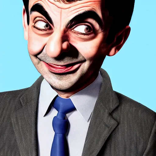 Prompt: detailed portrait of nathan fielder as mr bean, sharp high quality