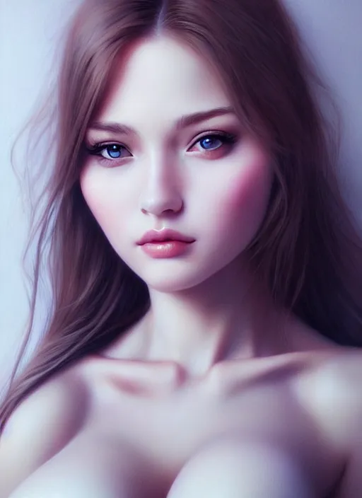 Prompt: a gorgeous female photo, professionally retouched, soft lighting, realistic, smooth face, : : half body shot : :, perfect eyes, wide angle, sharp focus on eyes, 8 k high definition, insanely detailed, intricate, elegant, art by artgerm, snowy winter