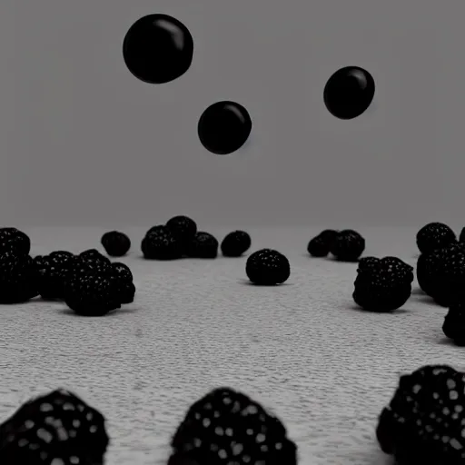 Prompt: the moon made out of blackberries, 3d render