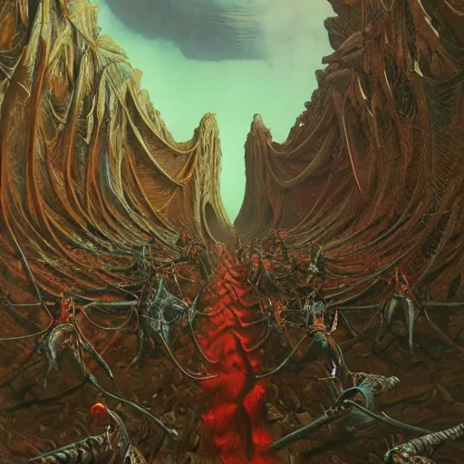 Image similar to epic digital masterpiece by Wayne Barlowe