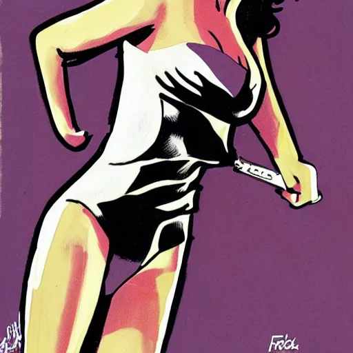 Image similar to modesty blaise art by francesco francia