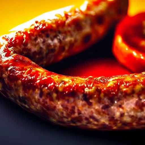 Prompt: slice of CHORIZO sausage, night sky, 8k, photograph, photorealistic