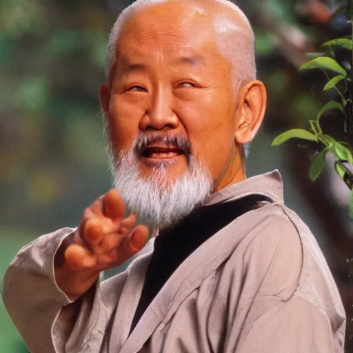 Image similar to mr. miyagi from the movie karate kid