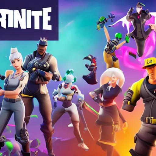 Image similar to fortnite x genshin impact crossover game