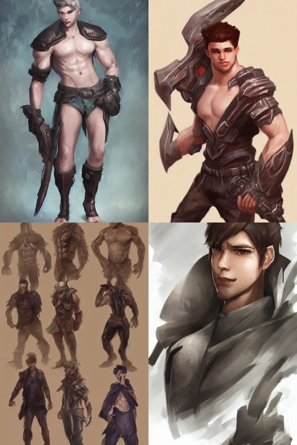 Prompt: male character art by xision wu