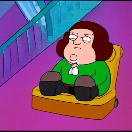 Image similar to a screenshot of Steven Quartz from Steven Universe in Family Guy, low quality, vhs quality,