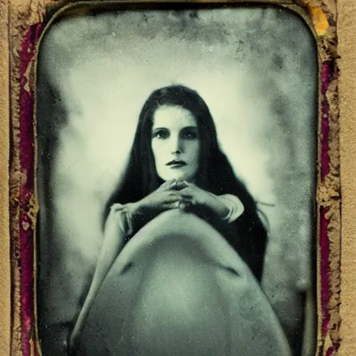Prompt: underwater tintype photo pretty girl and a shark
