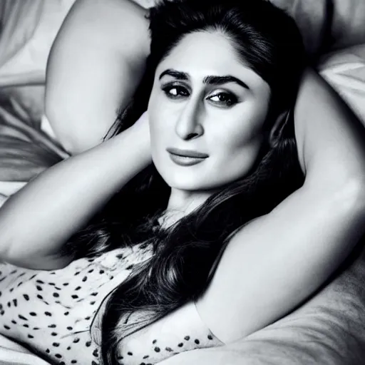 Image similar to portrait of kareena kapoor portrait in bed