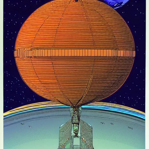 Image similar to spaceship by jean giraud