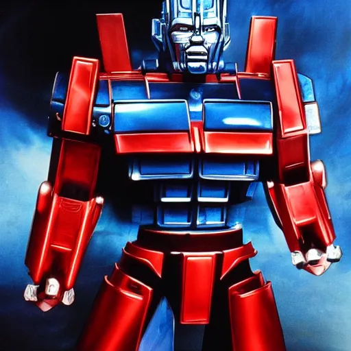 Prompt: Arnold Schwarzenegger as Optimus Prime