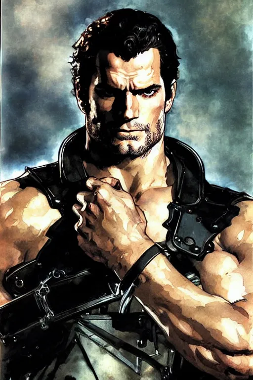 Image similar to henry cavill, painting by j. c. leyendecker, yoji shinkawa, katayama bokuyo