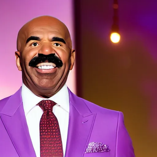 Prompt: Steve harvey under purple light