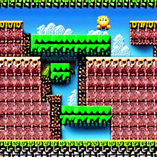 Image similar to screenshot from super mario world ( 1 9 9 1 )