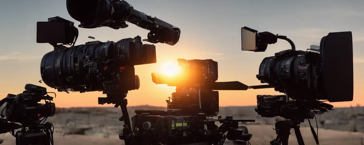 Image similar to a 3 / 4 mid close up shot of a person in a mcdonald's commercial filmed by autumn durald at sunset with an alexa lf and panavision t - series anamorphic 4 0 mm lens at t 2. 0