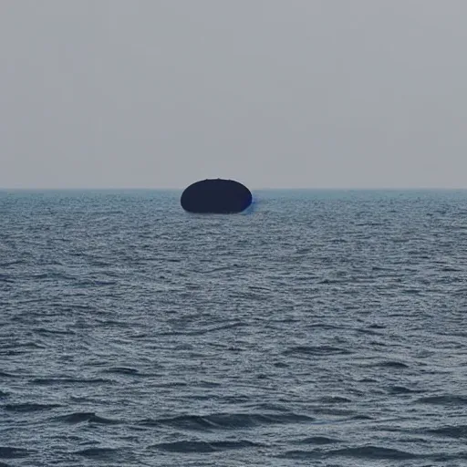 Image similar to dark, murky sea water, giant shape swimming in the distance obscured, real photo,