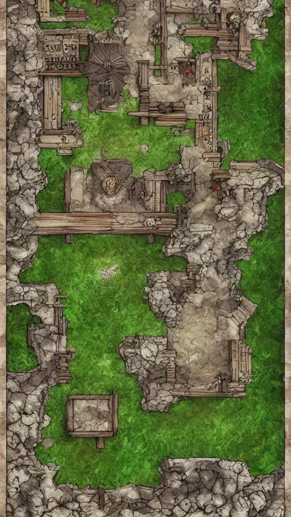 Image similar to dnd roll20 fantasy inside of a castle battle map, rpg, tabletop role playing game, d&d, trending on artstation