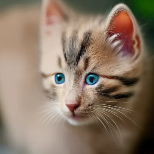 Image similar to the cutest kitten ever born, extremely detailed, soft focus, 8k resolution