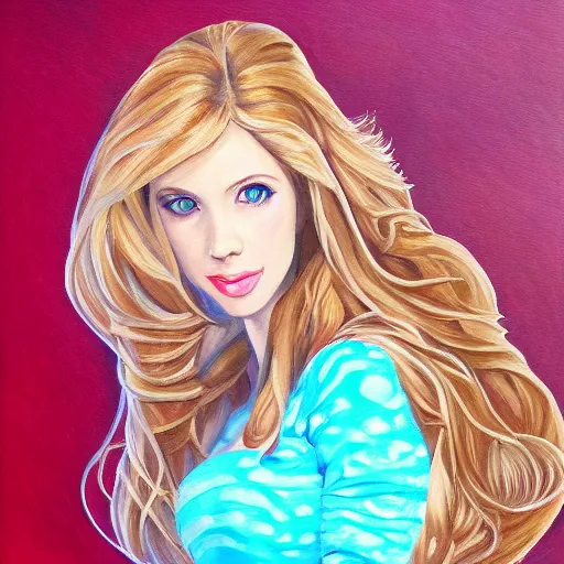 Image similar to amouranth painting, high detail