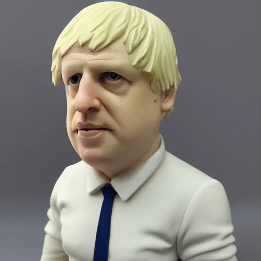 Image similar to Boris Johnson figurine, detailed product photo, high quality, soft,