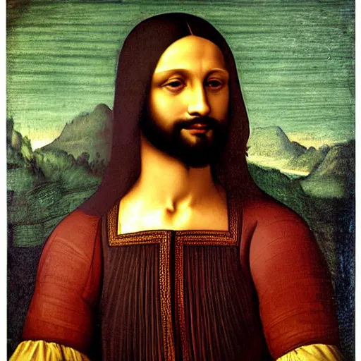Prompt: Leonardo da Vinci portrait of Mutahar Anas