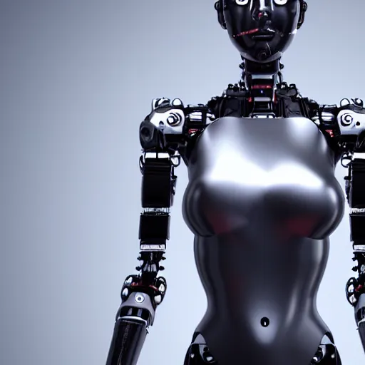 Prompt: cybernetic female robot