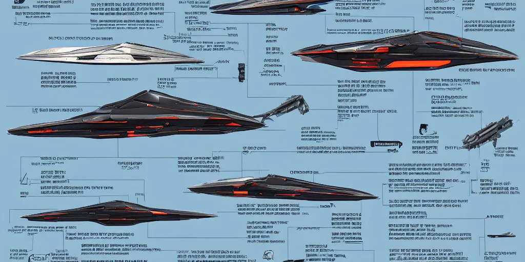 Image similar to Detailed Infographic Blueprint of The Unfriendly Viper spaceship in style of Elite Dangerous