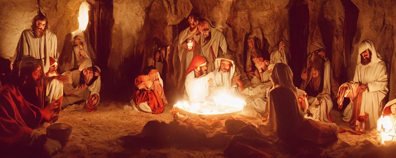 Prompt: the birth of jesus christ, national geographic, canon 5 0 mm, cinematic lighting, photography, retro, film, kodachrome