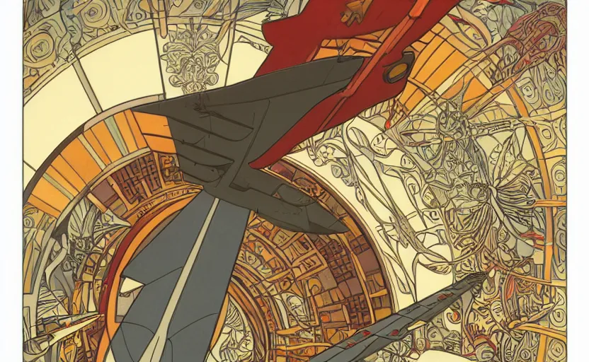 Image similar to plane, by jc leyendeker and mucha, minimal, clean, cel - shaded,