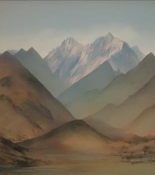 Image similar to mountains by yun shouping