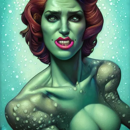 Prompt: underwater lofi shehulk portrait, Pixar style, by Tristan Eaton Stanley Artgerm and Tom Bagshaw.