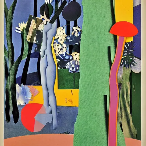 Image similar to paper collage art by henri matisse